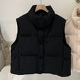 thumbnail image 1 of Neewe Cropped Puffer Vest Women Zip Up Stand Collar Sleeveless Padded Crop Puffy Vests, 1 of 4