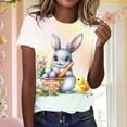 thumbnail image 1 of Neewe Easter Shirts for Women Crew Neck Happy Easter T Shirt Easter Bunny Shirt Cute Rabbit Graphic Tee Gift Spring Tees Tops, 1 of 5