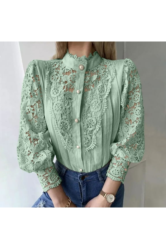 Fall Womens Button Down Cropped Shirts Long Sleeve Casual Crop Tops Solid Lapel Blouse Shirt