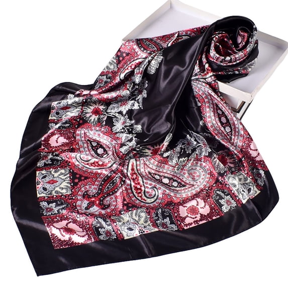 Neewe Hair Bandanas Scarf For Women Lightweight Fashion Neck Silk Satin Head Scarves For Sleeping Handbags Scarf 90CM Imitation Silk Big Scarf Hand