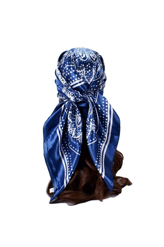 Hair Bandanas Scarf For Women Lightweight Fashion Neck Silk Satin Head Scarves For Sleeping Handbags Scarf 90CM Imitation Silk Big Scarf Hand