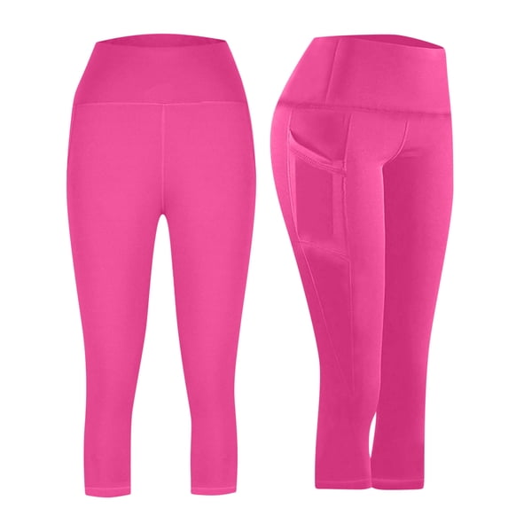 Neewe High Waisted Yoga Pants for Women with Pockets Capri Leggings for Women Workout Leggings for Women Yoga Capris