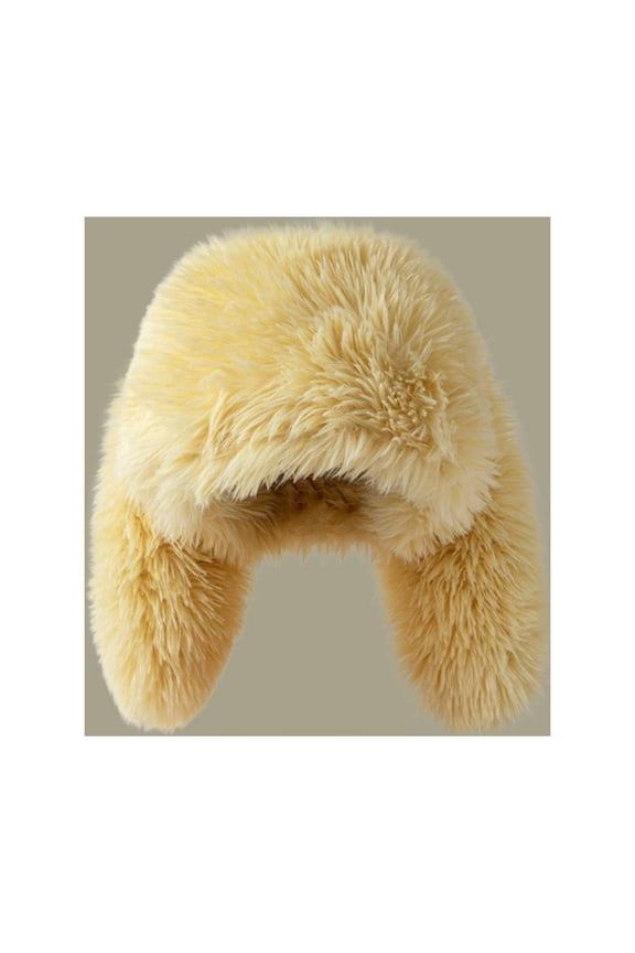 Knit Beanie Hats Cute Bunny Long Ears Funny Hat Fluffy Winter Cap Warm Knit Rabbit Crochet Skull Cap Outdoor Hat