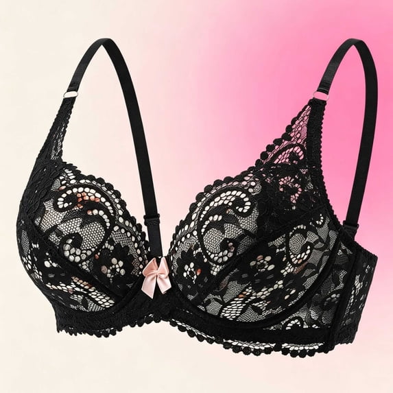 Neewe Lace Women's Seamless No Underwire Bra Soft Wireless Comfort Bralettes Full Coverage Bralette Everyday T-Shirt Bra