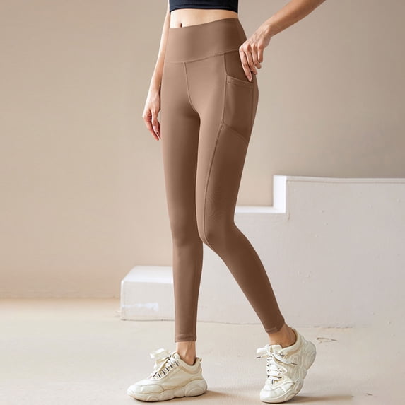 Neewe Leggings with Pockets for Women, Soft High Waisted Tummy Control Workout Yoga Pants