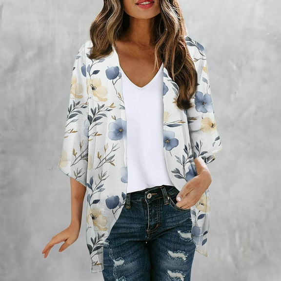 Neewe Long Sleeve Lightweight Thin 2025 Summer Cardigan for Women Casual Loose Fit Kimono Cover Up