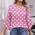 thumbnail image 1 of Neewe Long Sleeve Shirts for Women 2025 Fall Tops Floral Print Pleated Dressy Casual Blouses, 1 of 7
