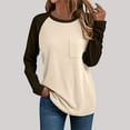 thumbnail image 1 of Neewe Long Sleeve Shirts for Women Fall Outfit 2025 Fashion Casual T Shirt Round Neck Basic Loose Tunic Tops, 1 of 6