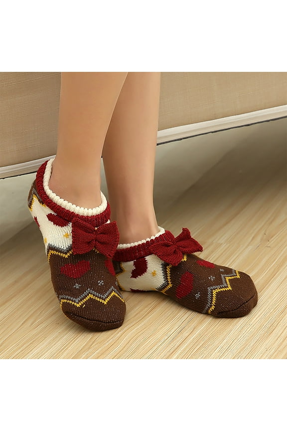 Men Women Ultra Plush Sleep Socks Warm Floor Couple Mid-Crew Socks