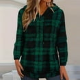 thumbnail image 1 of Neewe Plaid Sherpa Fleece Hoodies for Women Fuzzy Oversized Zip up Hoodie Casual Pullover Hooded Sweatshirt, 1 of 6