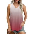 thumbnail image 1 of Neewe Plus Size Tank Tops for Women Summer Casual Loose Pleated Spaghetti Strap Camisole Sleeveless Gradient Tunic Blouses, 1 of 7