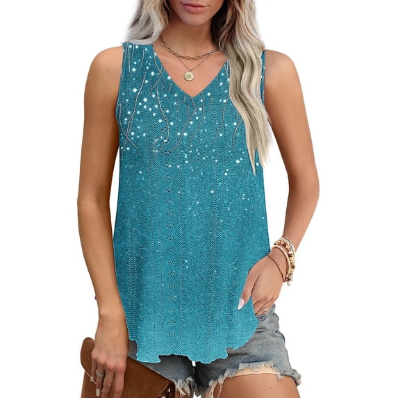 Neewe Plus Size Tank Tops for Women Summer Casual Loose Pleated Spaghetti Strap Camisole Sleeveless Plain Tunic Blouses