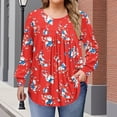 thumbnail image 1 of Neewe Plus Size Tops for Women Winter Long Sleeve Shirts Crew Neck Casual Loose Tunic Blouse, 1 of 6