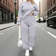 thumbnail image 1 of Neewe Plus Size Womens 2 Piece Outfits Lounge Sweatershirt Sweatsuit Sets Fall Fashion Clothes Airport Travel Pants Tracksuits, 1 of 6