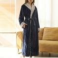 thumbnail image 1 of Neewe Premium Women's Robe Plush Soft Long Bathrobe Warm Shawl Collar Spa Robe, 1 of 7