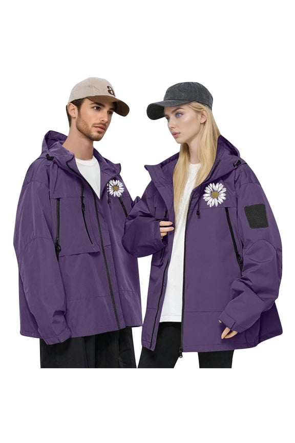 Raincoat Women Men Waterproof Long Hooded Rain Jacket Trench Coats Windbreaker Travel Jacket