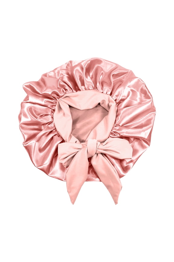 Satin Bonnet for Sleeping - Softer Than Silk Hair Bonnet For Women - Secure Fit, Adjustable Night Cap For Curly & Textured Hair - Prevents Breakage, Tangles & Thinning - Blush