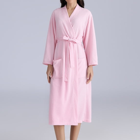 Neewe Soft Warm Waffle Robe, Mens and Womens Robe Fuzzy, 1 Piece Unisex Plush Adult Bathrobe for Bathroom