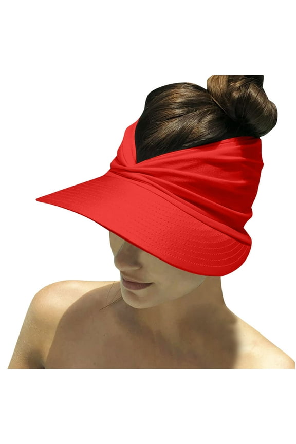 Sun Visor Hats Women Large Brim Summer UV Protection Beach Cap