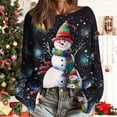 thumbnail image 1 of Neewe Sweatshirts for Women Crewneck Christmas Long Sleeve Loose Fit Knitting Cotton Tops Fashion 2025, 1 of 5
