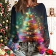 thumbnail image 1 of Neewe Sweatshirts for Women Crewneck Christmas Long Sleeve Loose Fit Knitting Cotton Tops Fashion 2025, 1 of 5