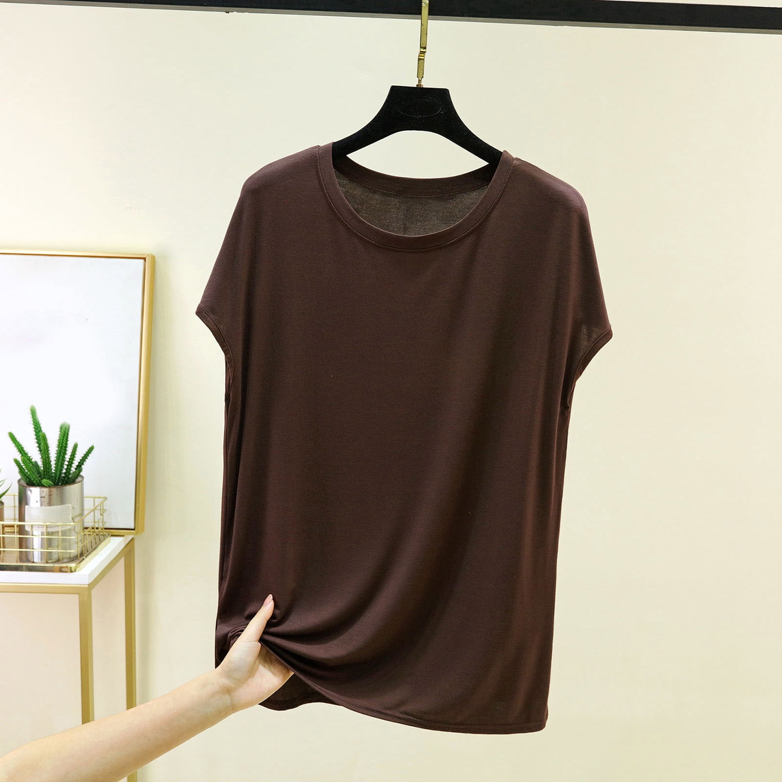Neewe T Shirts for Women - Short Sleeve Spring Summer Tops Soft Basic ...
