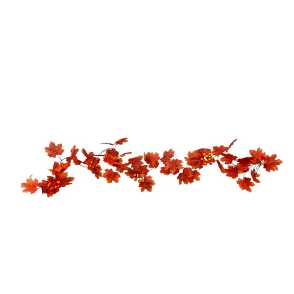 Neewe Thanksgiving Day 78.7 Inch Artificial Maple Leaf Vine in Plastic for Fireplace Door Display Decor