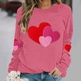 thumbnail image 1 of Neewe Valentines Day Sweatshirt for Women Funny Love Heart Shirts Casual Valentine Pullover Long Sleeve Tops, 1 of 5