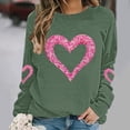 thumbnail image 1 of Neewe Valentines Day Sweatshirt for Women Funny Love Heart Shirts Casual Valentine Pullover Long Sleeve Tops, 1 of 5
