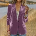 thumbnail image 1 of Neewe Velvet Blazers Jackets for Women Business Casual Long Suit Jacket Dressy Cardigan Blazer Work Office, 1 of 8