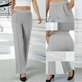 thumbnail image 1 of Neewe Wide Leg Pants Woman Pull on Stretchy Work Dress Pants High Waisted Business Casual Trousers Slacks, 1 of 9