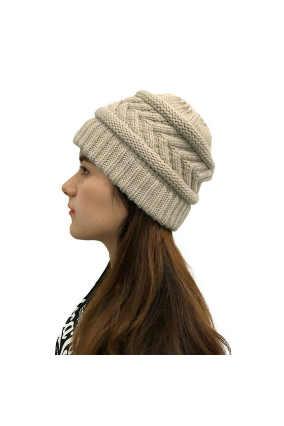 Winter Beanie for Men Women, Fleece Lined Beanie Soft Warm Knit Hat Ski Stocking Cuffed Cap