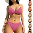 thumbnail image 1 of Neewe Women High Waisted Bikini Sets Tummy Control Swimsuits Two Piece Drawstring Bathing Suit, 1 of 5