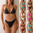 thumbnail image 1 of Neewe Women High Waisted Bikini Sets Tummy Control Swimsuits Two Piece Drawstring Bathing Suit, 1 of 5