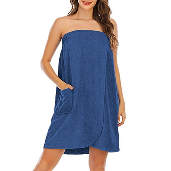 Neewe Women'S Soft Wrap Towel Full Length,Bath Robe After Shower Female Plush Long,Spa Bathrobes Lightweight With Pockets