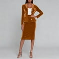 thumbnail image 1 of Neewe Women's 2 Piece Skirt Suit Set Business Long Sleeve Blazer and Pencil Skirt Outfits, 1 of 7