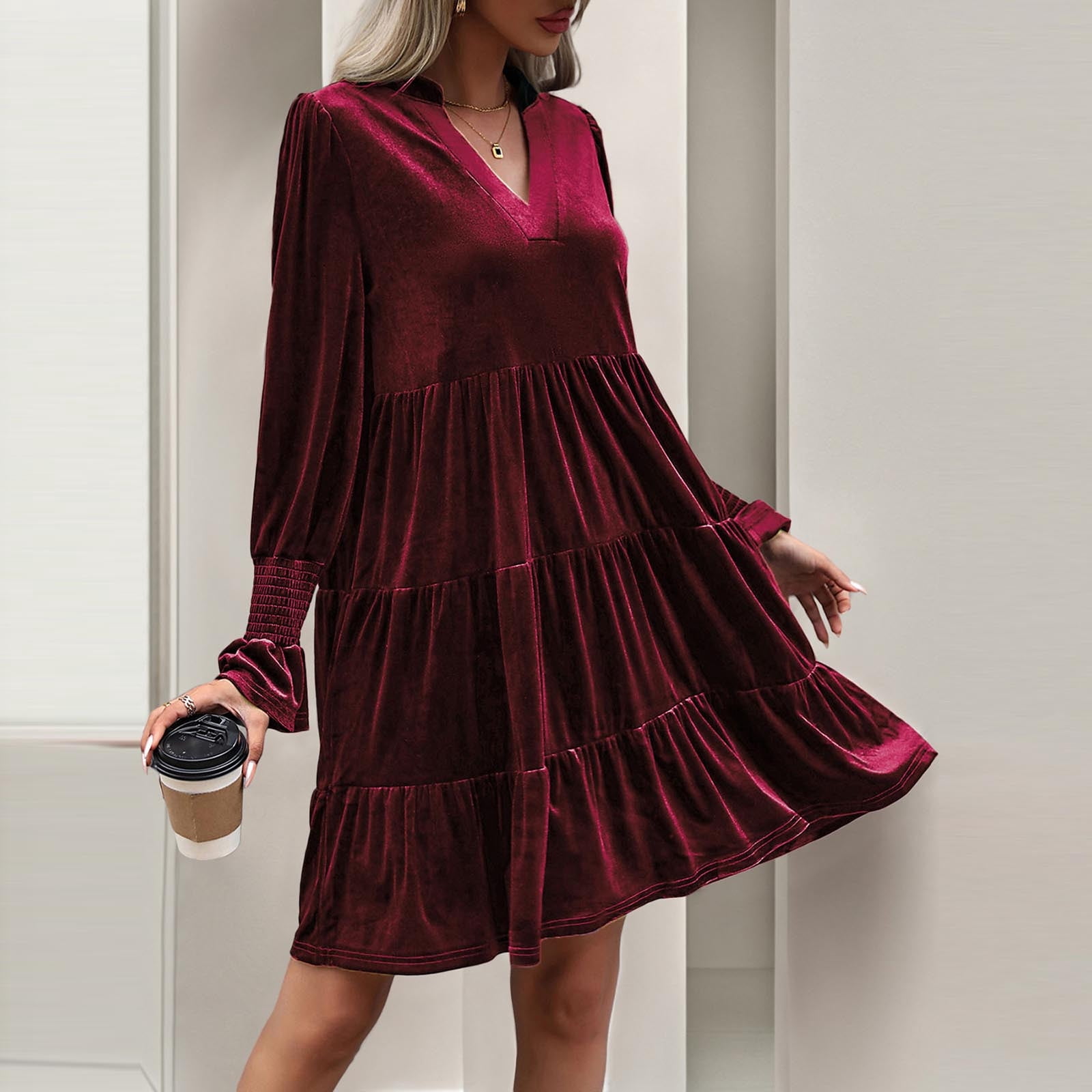 mini winter cocktail dress Charming Sequins Mini Dress Cocktail Party Dress Long Sleeves Homecoming Dress