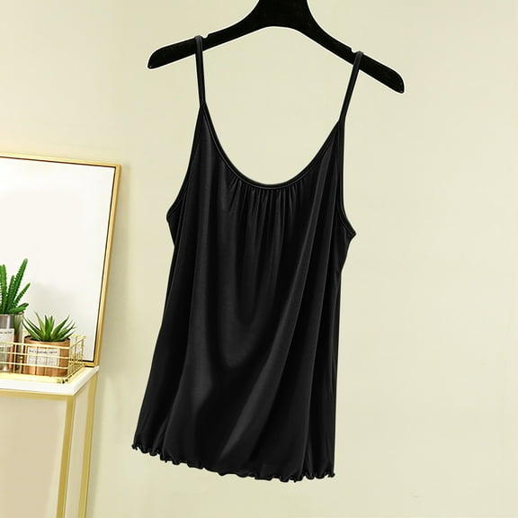 Neewe Women's Basic Modal Scoop Neck Tank Tops Cami Tank Summer Sleeveless Tops