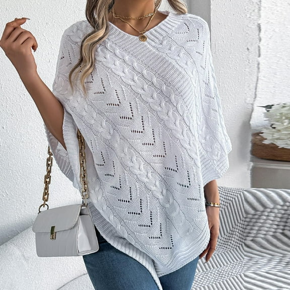 Neewe Women's Basic Shawl Wrap Plus Size Cardigan Poncho Cape Open Front Long Winter Sweater Coat