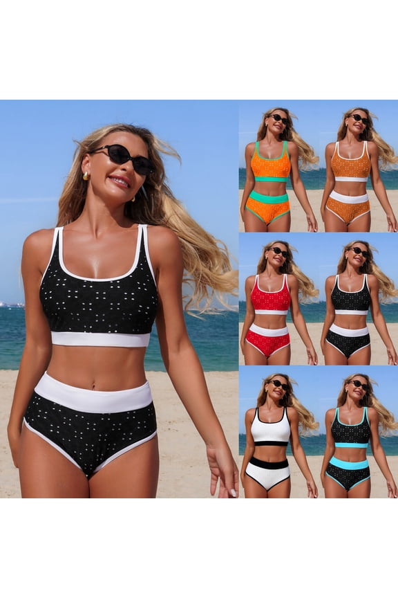 Women's Bikini Set Popular Swimsuit High Waisted 2026 Summer Beach Swim Bathing Suits