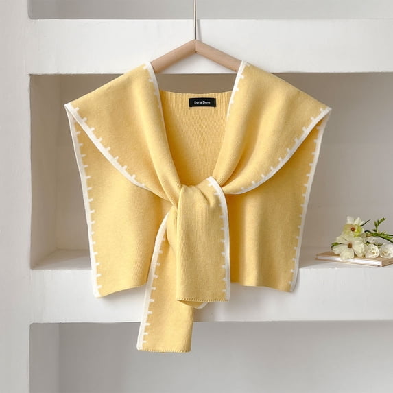 Neewe Women's Boho Open Front Poncho Knitted Plain Shawl Wrap Cape Tassel Cardigan Sweater