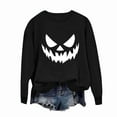 thumbnail image 1 of Neewe Women's Casual Crew Neck Sweatshirt Halloween Printed Loose Soft Long Sleeve Pullover Tops, 1 of 4