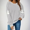 thumbnail image 1 of Neewe Women's Casual Crew Neck Sweatshirt Halloween Printed Loose Soft Long Sleeve Pullover Tops, 1 of 6