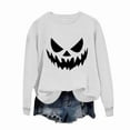 thumbnail image 1 of Neewe Women's Casual Crew Neck Sweatshirt Halloween Printed Loose Soft Long Sleeve Pullover Tops, 1 of 4