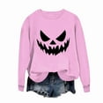 thumbnail image 1 of Neewe Women's Casual Crew Neck Sweatshirt Halloween Printed Loose Soft Long Sleeve Pullover Tops, 1 of 4