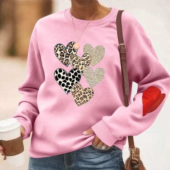 Neewe Women's Casual Crew Neck Sweatshirt Loose Soft Long Sleeve Pullover Tops