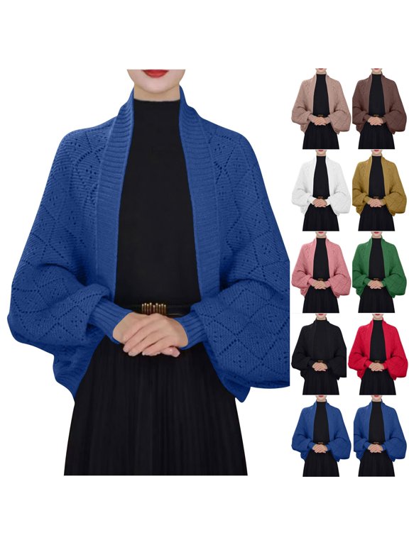 Women's Classic Plain Elegant Shawl Wraps Soft Open Front Poncho Sweater for Spring Fall Winter