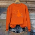 thumbnail image 1 of Neewe Women's Halloween Printed Crew Neck Sweatshirt Loose Soft Long Sleeve Pullover Casual Tops, 1 of 5