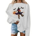thumbnail image 1 of Neewe Women's Halloween Printed Crew Neck Sweatshirt Loose Soft Long Sleeve Pullover Casual Tops, 1 of 4