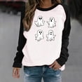 thumbnail image 1 of Neewe Women's Halloween Pumkin Face Sweatshirts Hocus Pocus Long Sleeve Shirt Spooky Skeleton Pullover Tops, 1 of 7